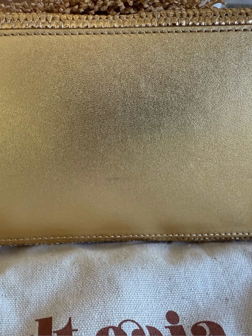 Cult Gaia Mini Ozzy Top Handle Bag Gold NWT - Picture 7 of 7